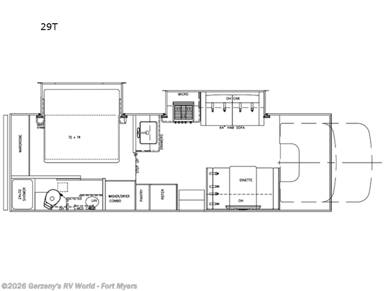2024 Nexus Triumph 29T - New Class C For Sale by Gerzeny's RV World - Fort Myers in Fort Myers, Florida features Slideout