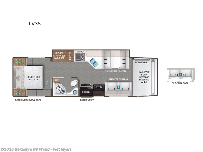 2024 Thor Motor Coach Omni LV35 - New Super C For Sale by Gerzeny's RV World - Fort Myers in Fort Myers, Florida features Slideout