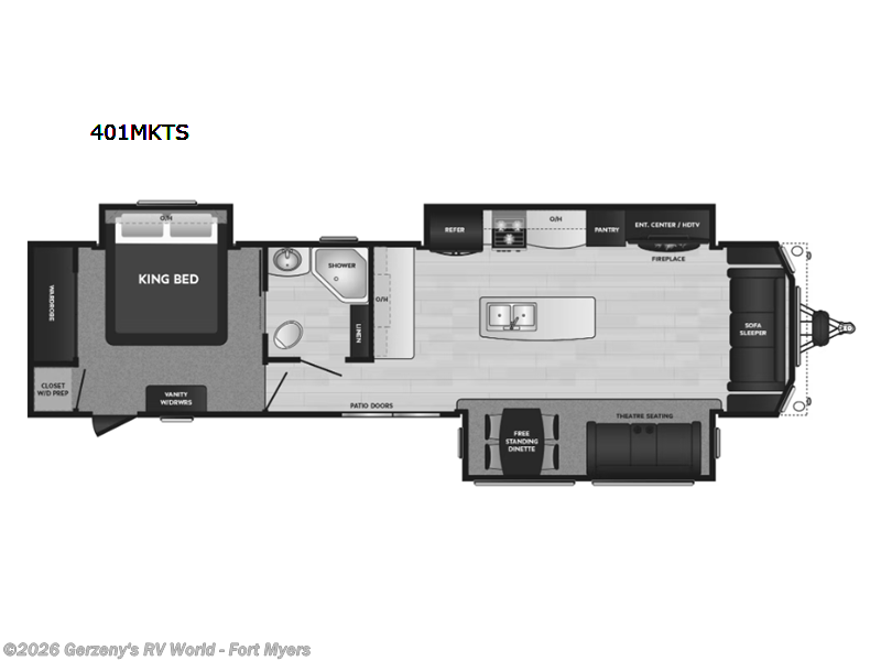 2023 Keystone Residence 401MKTS - Used Travel Trailer For Sale by Gerzeny's RV World - Fort Myers in Fort Myers, Florida features Slideout