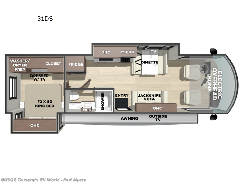 2026 Forest River FR3 31DS - New Class A For Sale by Gerzeny's RV World - Fort Myers in Fort Myers, Florida features Slideout