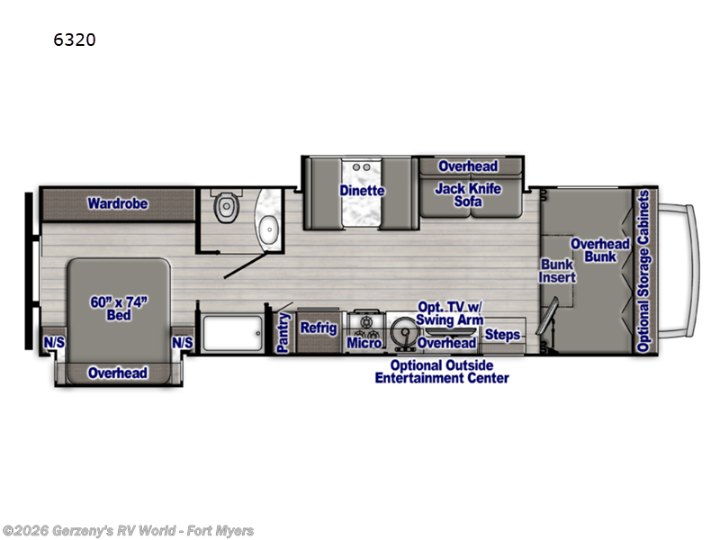 2025 Gulf Stream Conquest 6320D - New Class C For Sale by Gerzeny's RV World - Fort Myers in Fort Myers, Florida features Slideout