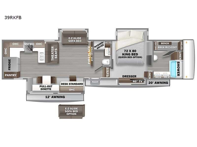 2026 Forest River RiverStone 39RKFB - New Fifth Wheel For Sale by RV Dynasty in Bunker Hill, Indiana features Slideout