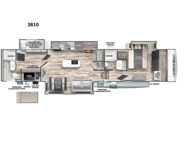 2024 Forest River Cherokee Arctic Wolf Suite 3810SUITE - New Fifth Wheel For Sale by RV Dynasty in Bunker Hill, Indiana