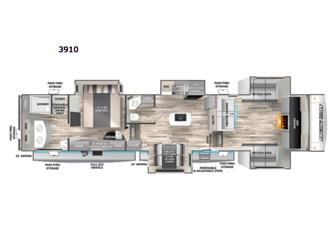 2024 Forest River Cherokee Arctic Wolf Suite 3910SUITE - New Fifth Wheel For Sale by RV Dynasty in Bunker Hill, Indiana