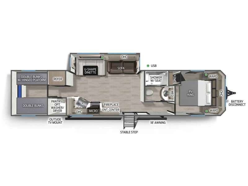 2027 Forest River Cherokee Timberwolf 39TN - New Destination Trailer For Sale by RV Dynasty in Bunker Hill, Indiana features Slideout
