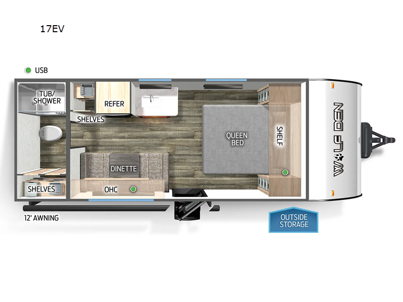 2024 Forest River Cherokee Wolf Den 17EV RV for Sale in Bunker Hill, IN
