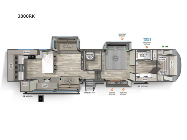 2024 Forest River Sandpiper 3800RK - New Fifth Wheel For Sale by RV Dynasty in Bunker Hill, Indiana
