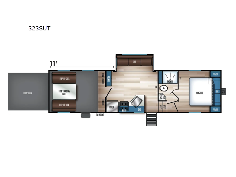 2026 Forest River Cherokee Rogue SUT 323SUT - New Toy Hauler For Sale by RV Dynasty in Bunker Hill, Indiana features Slideout