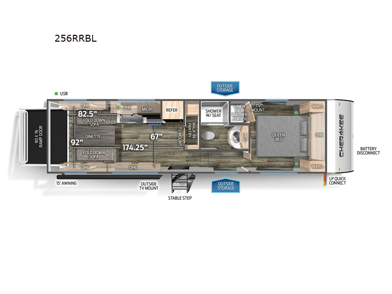 2026 Forest River Cherokee Black Label 256RRBL - New Toy Hauler For Sale by RV Dynasty in Bunker Hill, Indiana