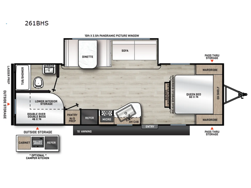 2027 Coachmen Catalina Summit Series 8 261BHS - New Travel Trailer For Sale by RV Dynasty in Bunker Hill, Indiana features Slideout