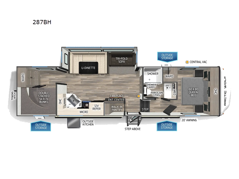 2026 Forest River Cherokee Arctic Wolf 287BH - New Fifth Wheel For Sale by RV Dynasty in Bunker Hill, Indiana features Slideout