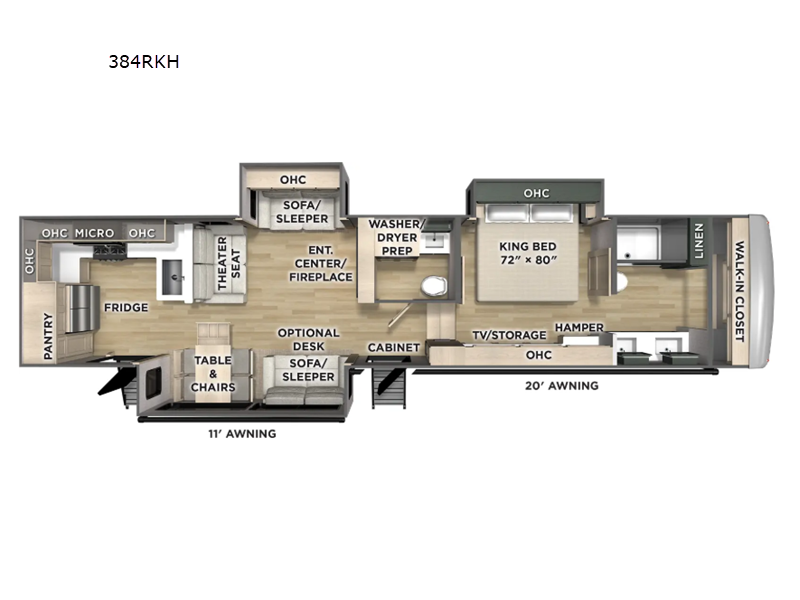 2027 Forest River Columbus 384RKH - New Fifth Wheel For Sale by RV Dynasty in Bunker Hill, Indiana features Slideout