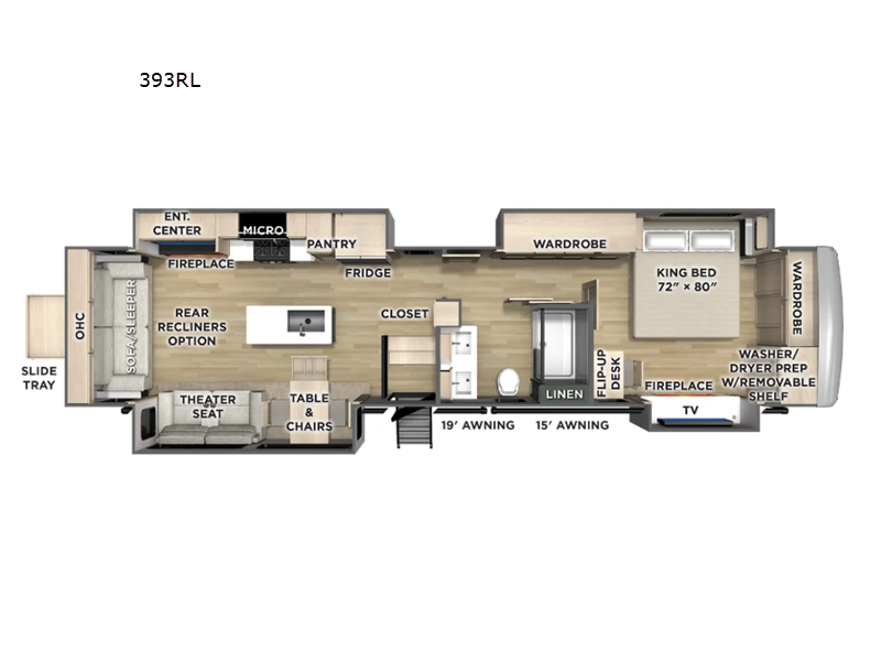 2027 Forest River River Ranch 393RL - New Fifth Wheel For Sale by RV Dynasty in Bunker Hill, Indiana features Slideout