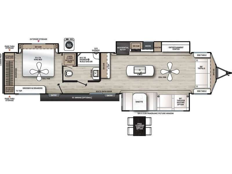 2027 Coachmen Catalina Destination Series 39MKTS - New Destination Trailer For Sale by RV Dynasty in Bunker Hill, Indiana features Slideout