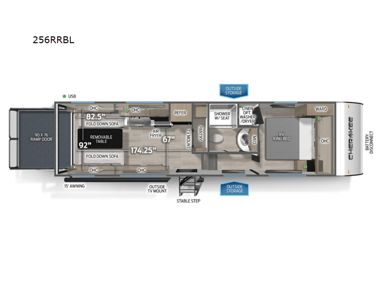 2026 Forest River Cherokee Black Label 256RRBL - New Toy Hauler For Sale by RV Dynasty in Bunker Hill, Indiana
