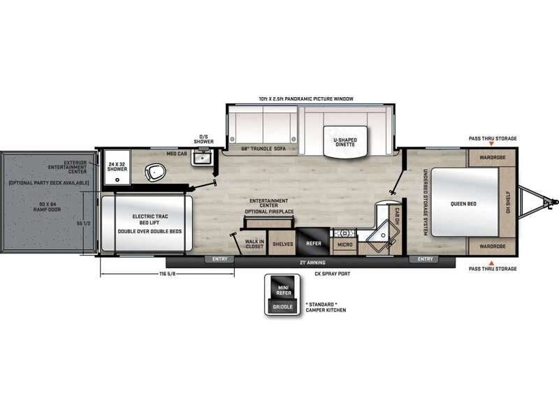 2026 Coachmen Catalina Trail Blazer 27THS - New Toy Hauler For Sale by RV Dynasty in Bunker Hill, Indiana features Slideout