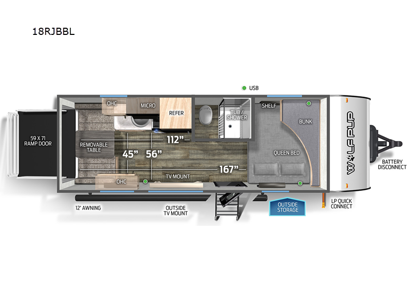 2027 Forest River Cherokee Wolf Pup Black Label 18RJBWBL - New Toy Hauler For Sale by RV Dynasty in Bunker Hill, Indiana