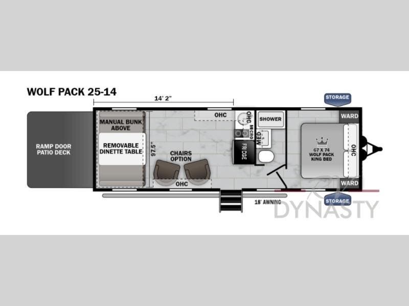 New 2026 Forest River Cherokee Wolf Pack 25-14 available in Bunker Hill, Indiana