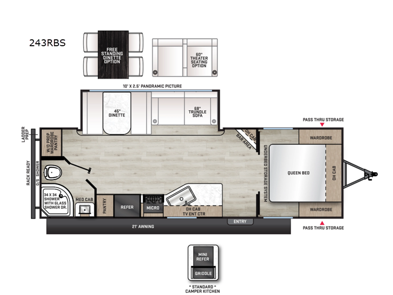 2027 Coachmen Catalina Legacy Edition 243RBS - New Travel Trailer For Sale by RV Dynasty in Bunker Hill, Indiana features Slideout