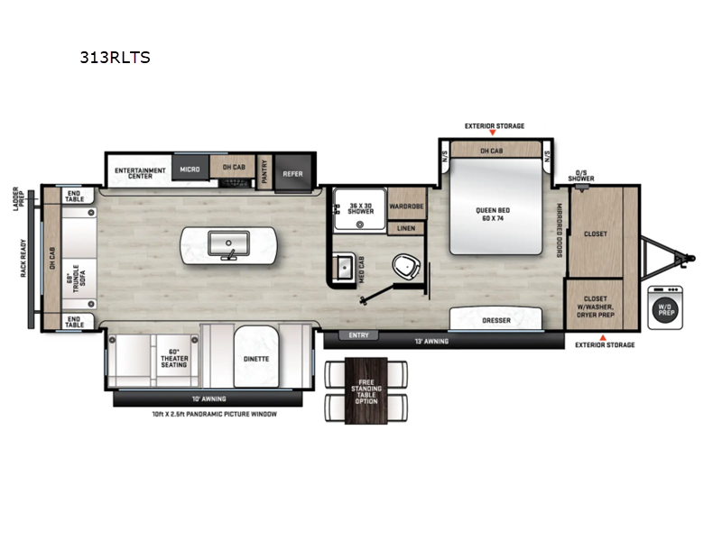 2027 Coachmen Catalina Legacy Edition 313RLTS - New Travel Trailer For Sale by RV Dynasty in Bunker Hill, Indiana features Slideout