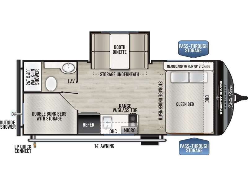 2027 East to West Della Terra 191BH - New Travel Trailer For Sale by RV Dynasty in Bunker Hill, Indiana features Slideout