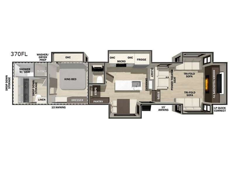 2026 Forest River Cedar Creek 370FL - New Fifth Wheel For Sale by RV Dynasty in Bunker Hill, Indiana features Slideout
