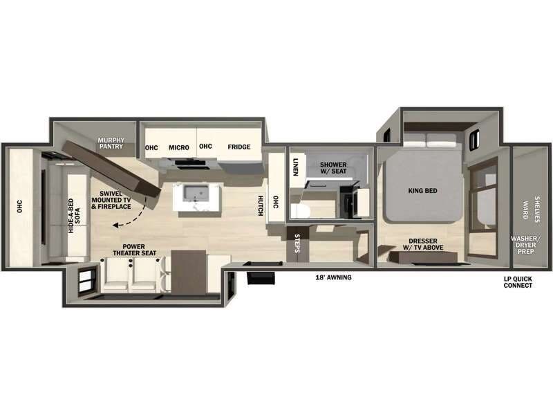 2026 Forest River Cedar Creek 29RL - New Fifth Wheel For Sale by RV Dynasty in Bunker Hill, Indiana features Slideout