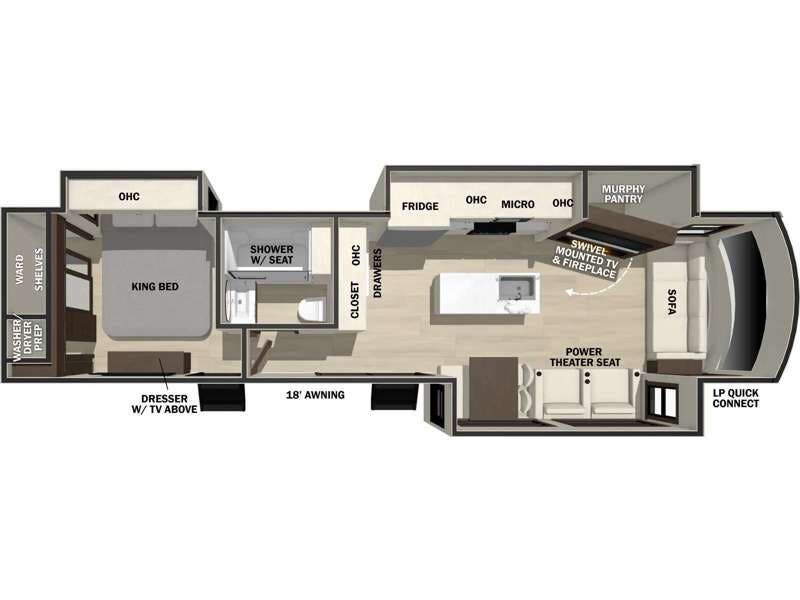 2026 Forest River Cedar Creek Cottage 40CCK - New Destination Trailer For Sale by RV Dynasty in Bunker Hill, Indiana features Slideout