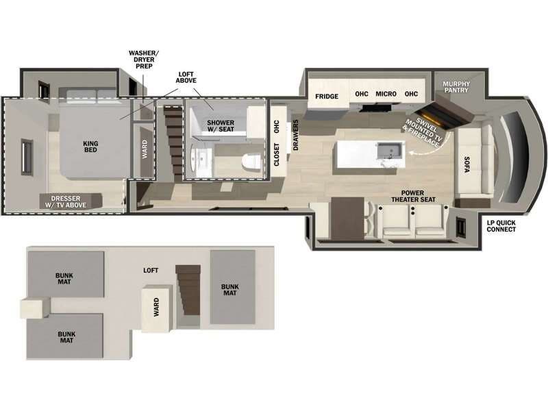 2026 Forest River Cedar Creek Cottage 40CDL - New Destination Trailer For Sale by RV Dynasty in Bunker Hill, Indiana features Slideout