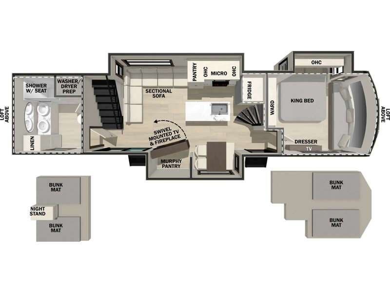 2027 Forest River Cedar Creek Cottage 40CBK - New Destination Trailer For Sale by RV Dynasty in Bunker Hill, Indiana features Slideout