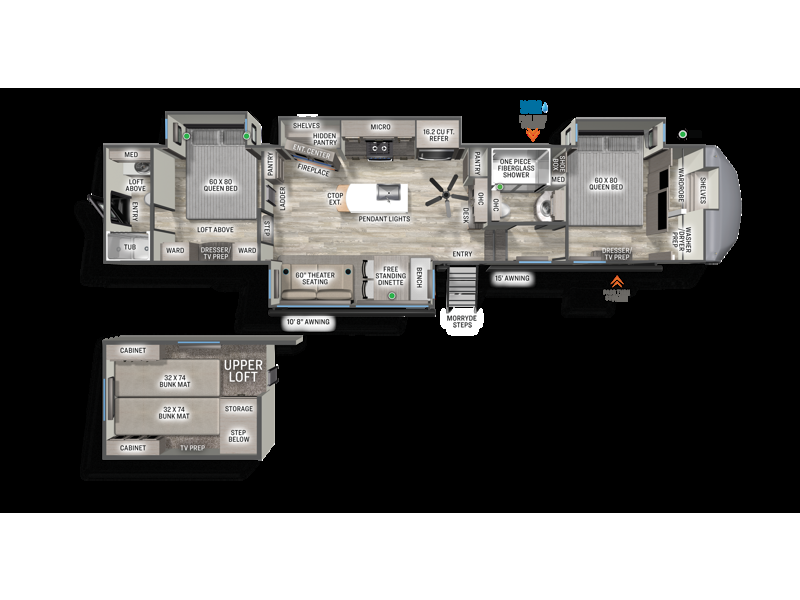 2027 Forest River Sandpiper 4002FB - New Fifth Wheel For Sale by RV Dynasty in Bunker Hill, Indiana features Slideout