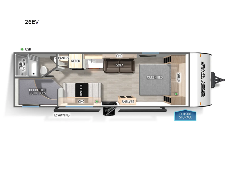 2026 Forest River Cherokee Grey Wolf 26EV - New Travel Trailer For Sale by RV Dynasty in Bunker Hill, Indiana
