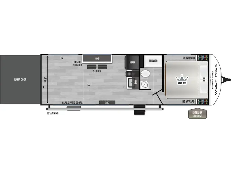2026 Forest River Cherokee Wolf Pack 25-14 - New Toy Hauler For Sale by RV Dynasty in Bunker Hill, Indiana