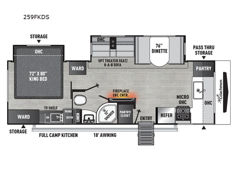 2027 Coachmen Freedom Express Ultra Lite 259FKDS - New Travel Trailer For Sale by RV Dynasty in Bunker Hill, Indiana features Slideout