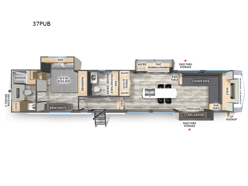 2026 Forest River Cardinal 37PUB - New Fifth Wheel For Sale by RV Dynasty in Bunker Hill, Indiana features Slideout