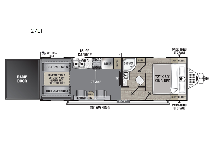 2027 Forest River Work and Play 27LT - New Toy Hauler For Sale by RV Dynasty in Bunker Hill, Indiana