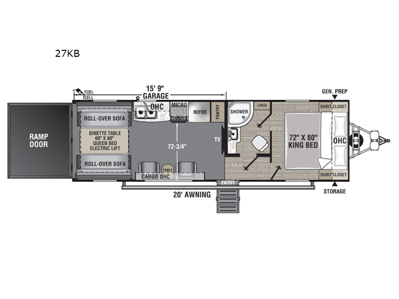 2026 Forest River Work and Play 27KB - New Toy Hauler For Sale by RV Dynasty in Bunker Hill, Indiana