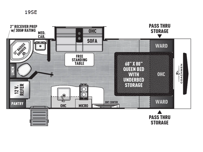 2026 Coachmen Freedom Express Select 19SE - New Travel Trailer For Sale by RV Dynasty in Bunker Hill, Indiana features Slideout