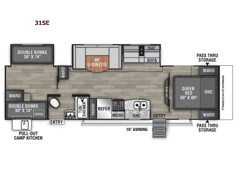 2026 Coachmen Freedom Express Select 31SE - New Travel Trailer For Sale by RV Dynasty in Bunker Hill, Indiana features Slideout