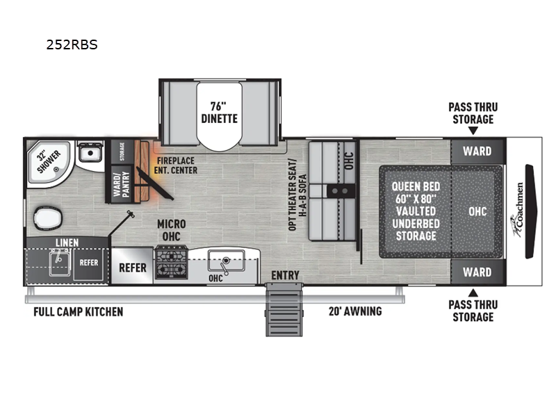 2026 Coachmen Freedom Express Ultra Lite 252RBS - New Travel Trailer For Sale by RV Dynasty in Bunker Hill, Indiana features Slideout