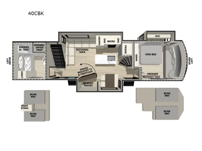 2026 Forest River Cedar Creek Cottage 40CBK - New Destination Trailer For Sale by RV Dynasty in Bunker Hill, Indiana features Slideout