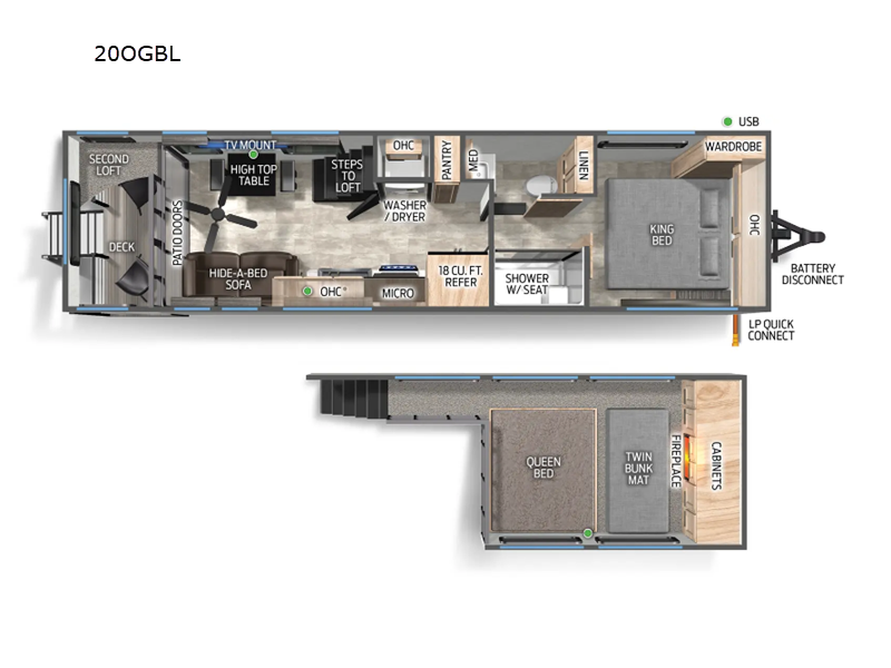 2026 Forest River Cherokee Timberwolf Black Label 20OGBL - New Destination Trailer For Sale by RV Dynasty in Bunker Hill, Indiana