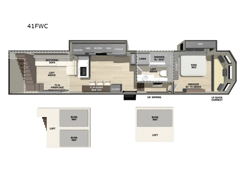 2026 Forest River Cedar Creek Cottage Fifth Wheels 41FWC - New Fifth Wheel For Sale by RV Dynasty in Bunker Hill, Indiana features Slideout