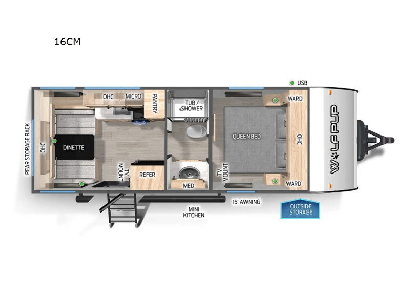 2027 Forest River Cherokee Wolf Pup 16CM - New Travel Trailer For Sale by RV Dynasty in Bunker Hill, Indiana