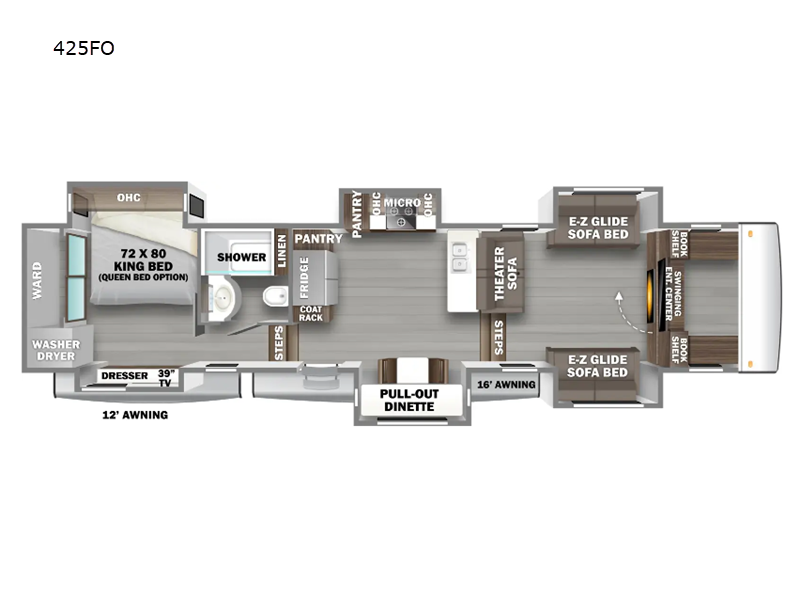 2025 Forest River RiverStone 425FO - New Fifth Wheel For Sale by RV Dynasty in Bunker Hill, Indiana features Slideout