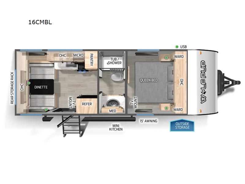 2027 Forest River Cherokee Wolf Pup Black Label 16CMBL - New Travel Trailer For Sale by RV Dynasty in Bunker Hill, Indiana