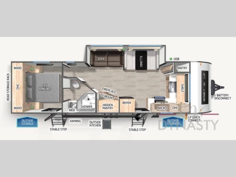 2026 Cherokee Grey Wolf Black Label 27GHBL by Forest River from RV Dynasty in Bunker Hill, Indiana