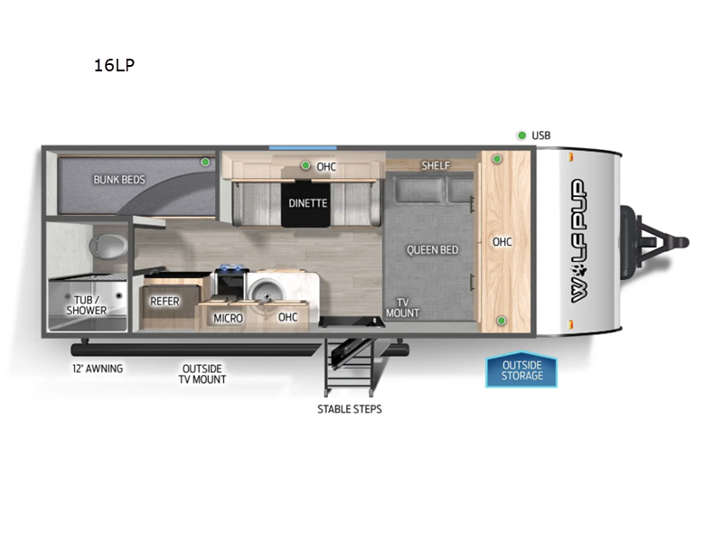 2027 Forest River Cherokee Wolf Pup 16LP - New Travel Trailer For Sale by RV Dynasty in Bunker Hill, Indiana