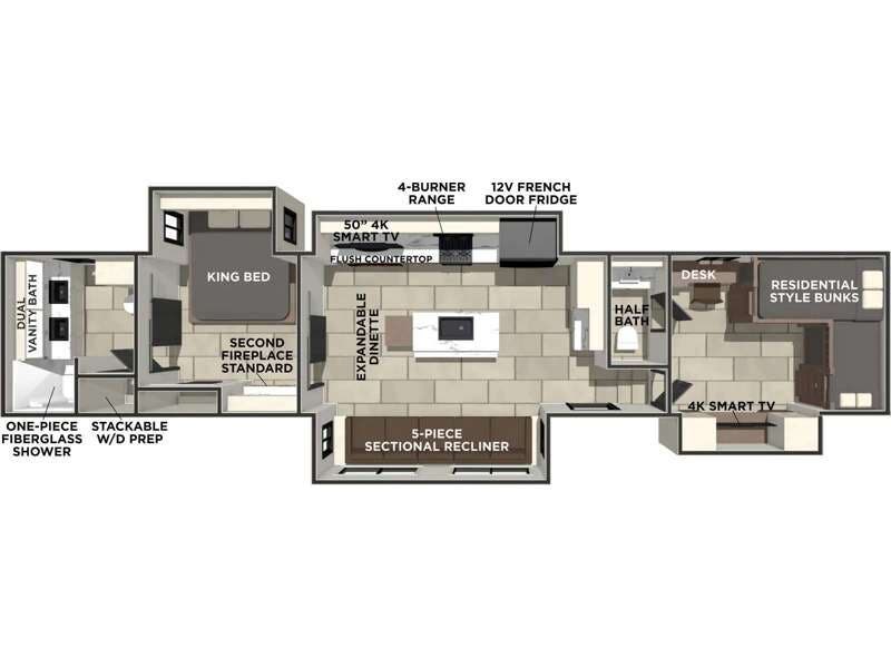 2026 Prime Time Sanibel 39BUNK - New Fifth Wheel For Sale by RV Dynasty in Bunker Hill, Indiana features Slideout