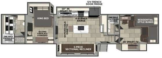 2027 Prime Time Sanibel 40BUNK - New Fifth Wheel For Sale by RV Dynasty in Bunker Hill, Indiana features Slideout